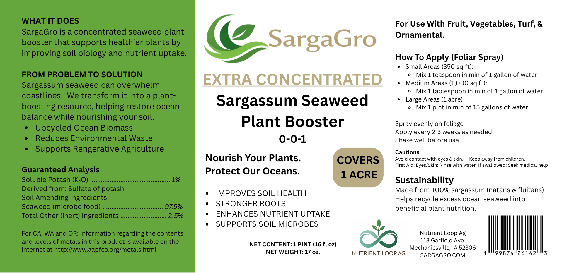 SargaGro Extra Concentrated Seaweed Plant Booster